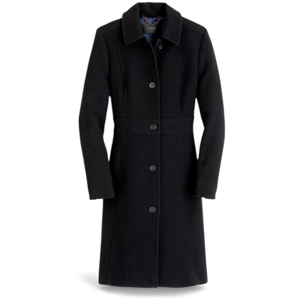 J. Crew Lady Day Coat Black Size 4 Tall
